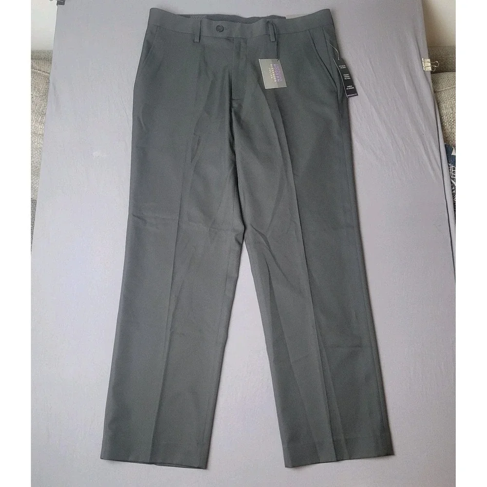 Alexander Julian American Modern Men's Pants 34x30 Charcoal Dress Slacks Trouser